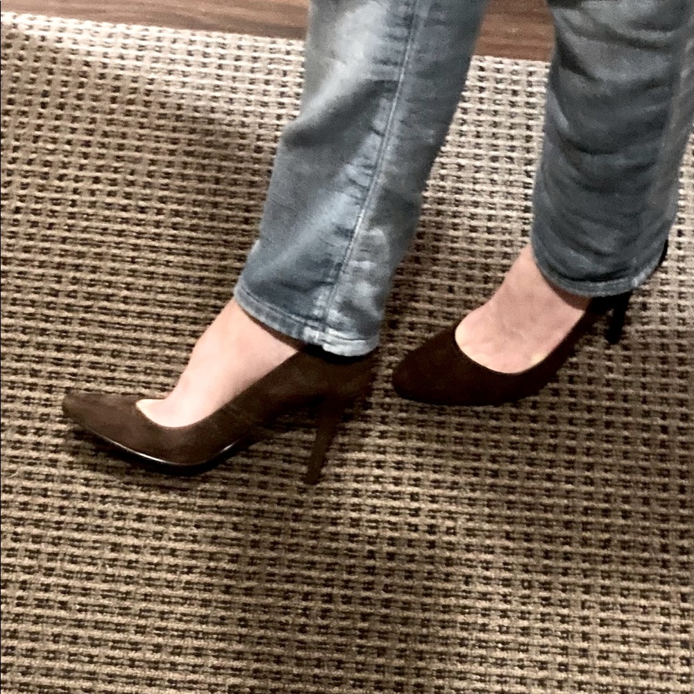Ralph Lauren brown suede pumps size 38